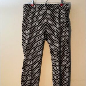 H&M Black&White Triangular Print Pants Size 10